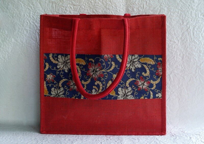 Kalamkari Red Jute Bag Kalamkari Red Jute Bag
