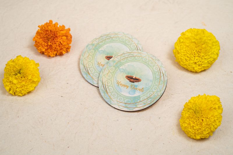 Diwali Coasters- Set of Two Diwali Coasters- Set of Two