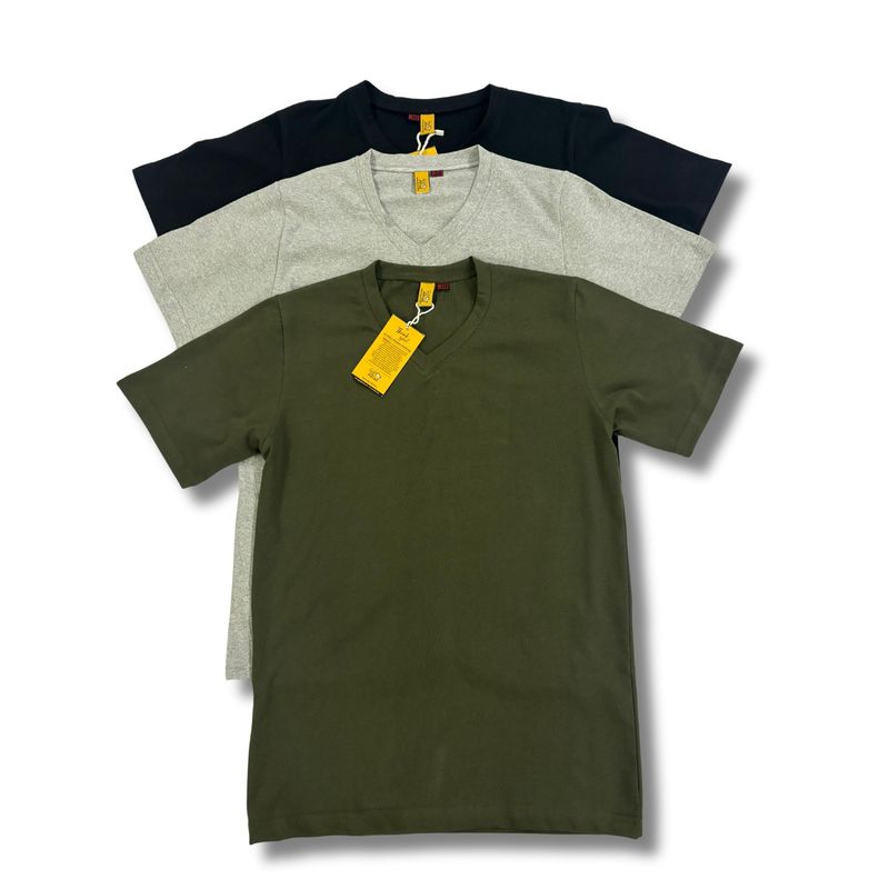 Men's casual cotton V-neck - T-shirt(Pack of 3)