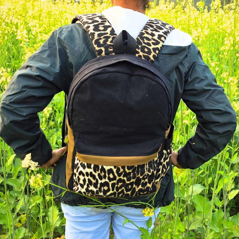 Printed Canvas Backpack Printed Canvas Backpack