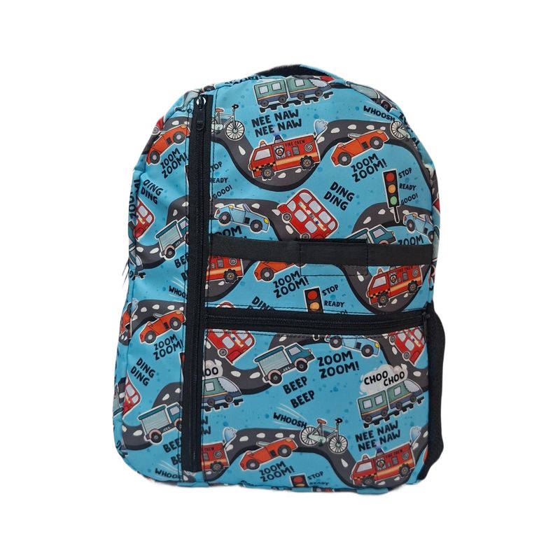 Vehicle Print School Bag – Fun Design, Smart Storage