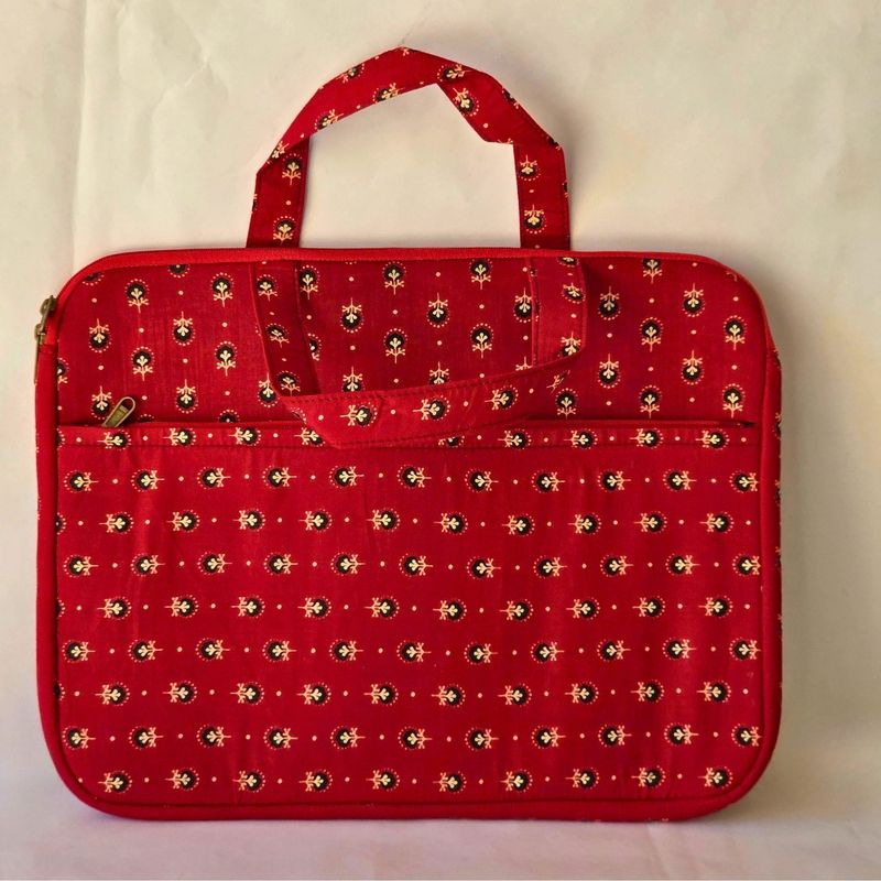 Block Printed Laptop Bag