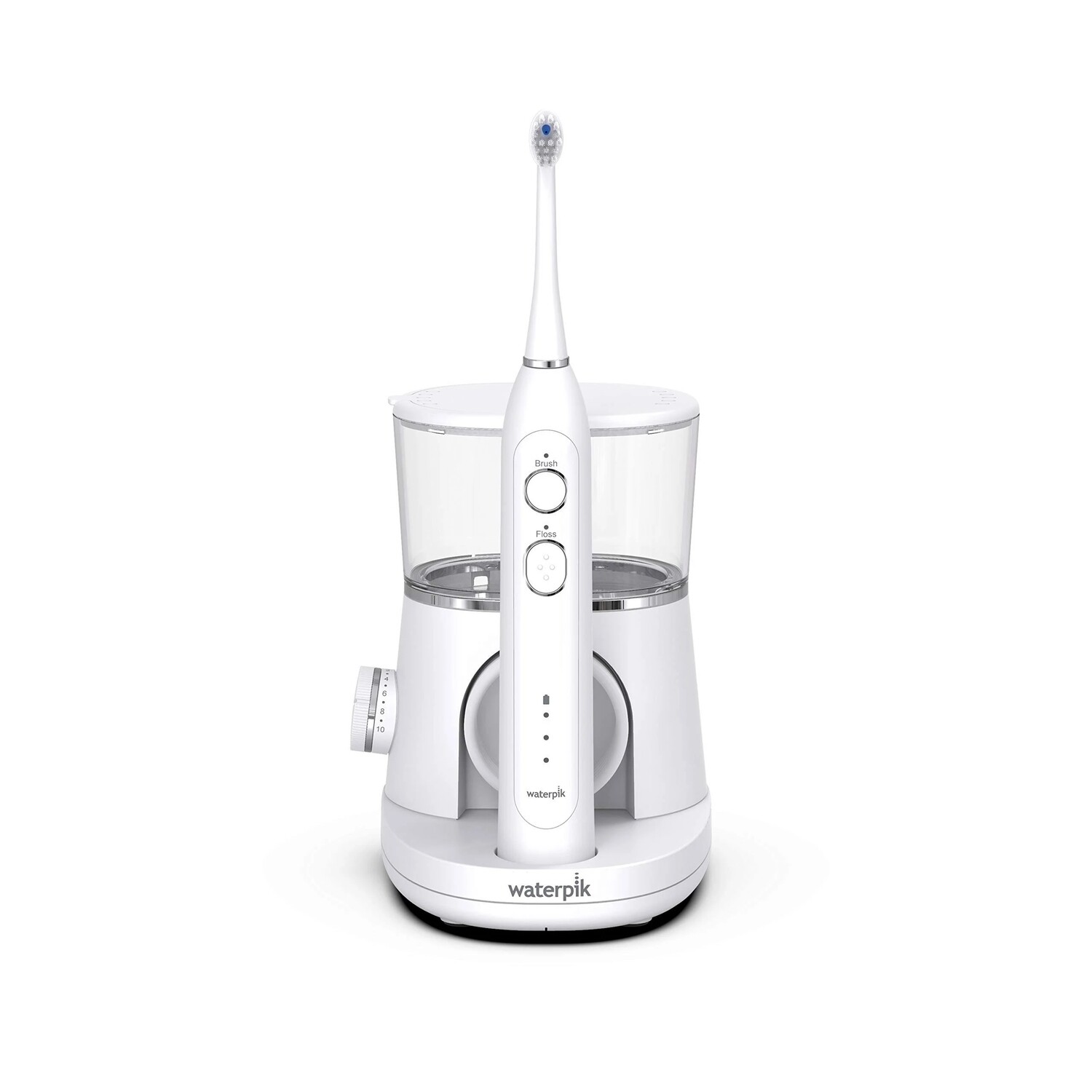 Waterpik - Water Pik Sonic-Fusion Rechargeable Toothbrush and Oral Irrigator - White/Chrome