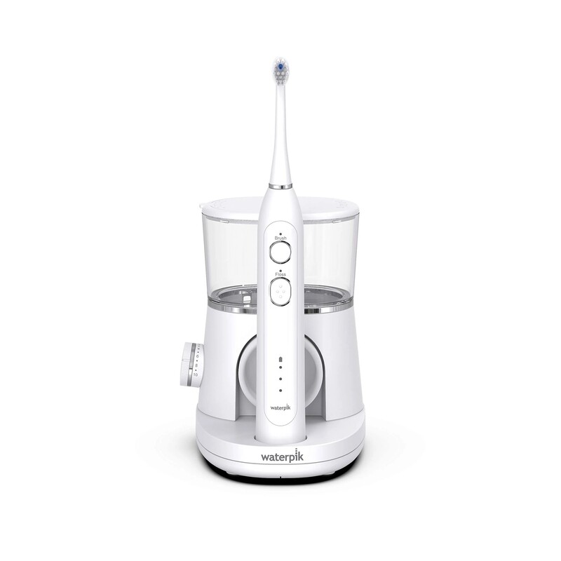 Waterpik - Water Pik Sonic-Fusion Rechargeable Toothbrush and Oral Irrigator - White/Chrome