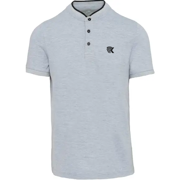 POLO COL MAO KAPOLI, COULEUR: Oxford grey/black