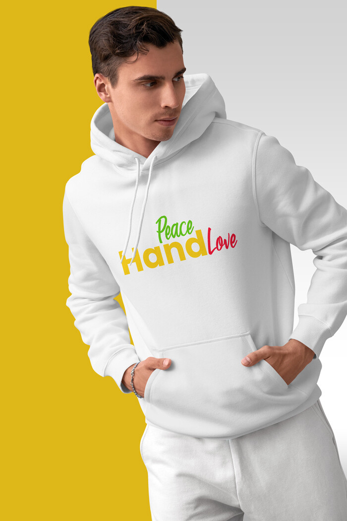 SWEAT PEACE HAND LOVE, COULEUR: BLANC