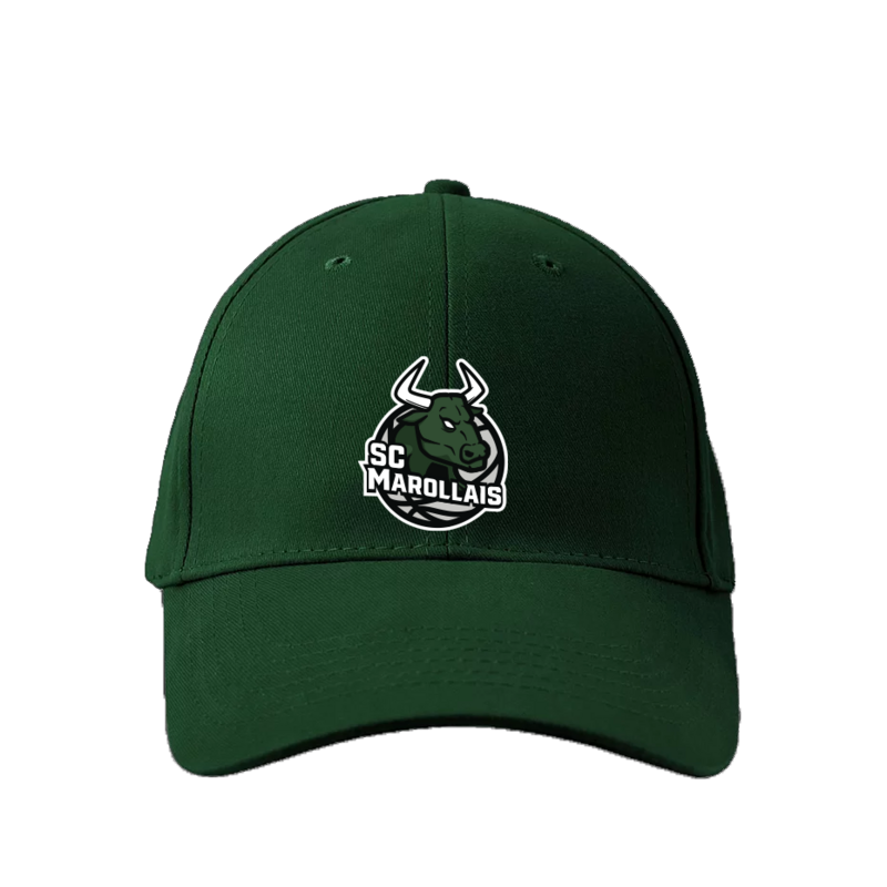 CASQUETTE BASEBALL SCMarollaisBasket, Couleur: Verte