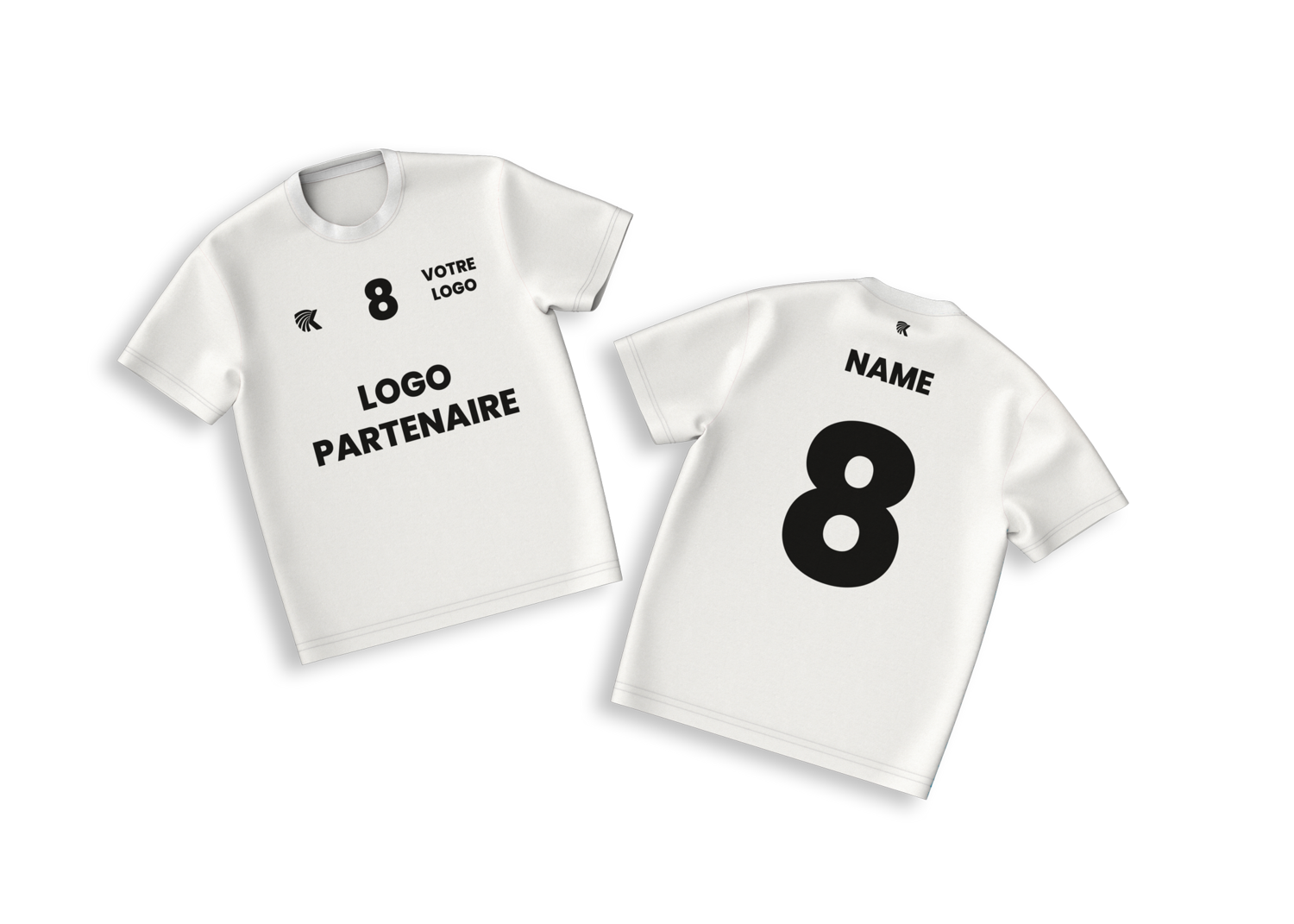 Maillot d&#39;Entraînement Unicolore, Les couleurs disponibles: Blanc