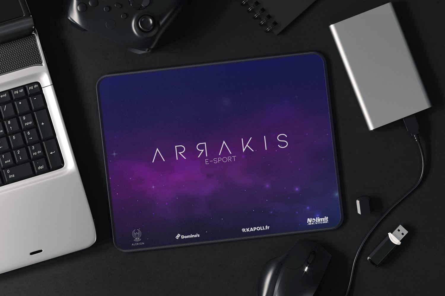 Tapis de souris 33,5 cm x 25 cm ARRAKIS E-SPORT