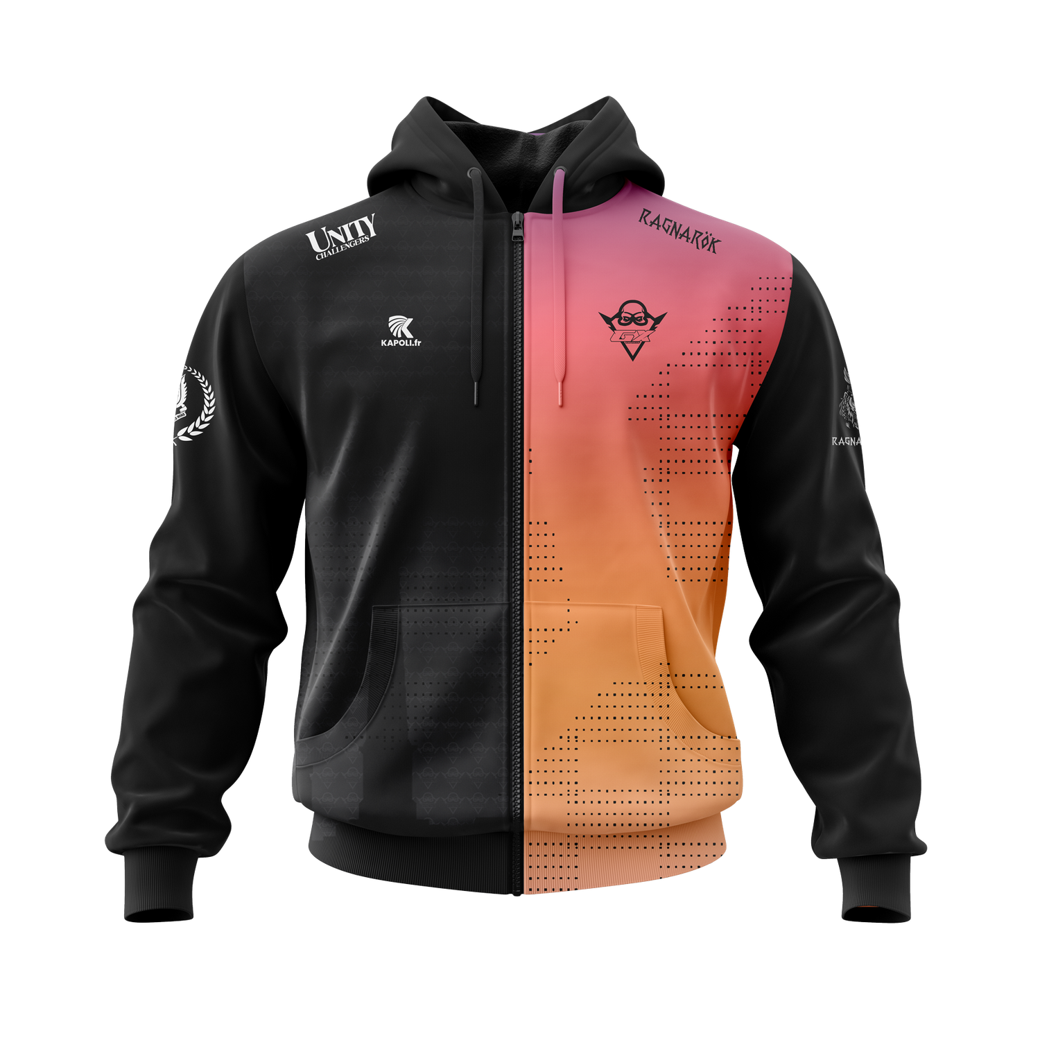 Sweat à capuche zippé sublimé TEAM GX