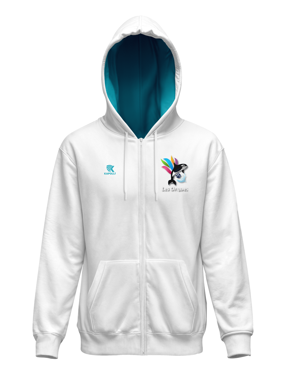 Hoodie zippé "LES ORQUES"