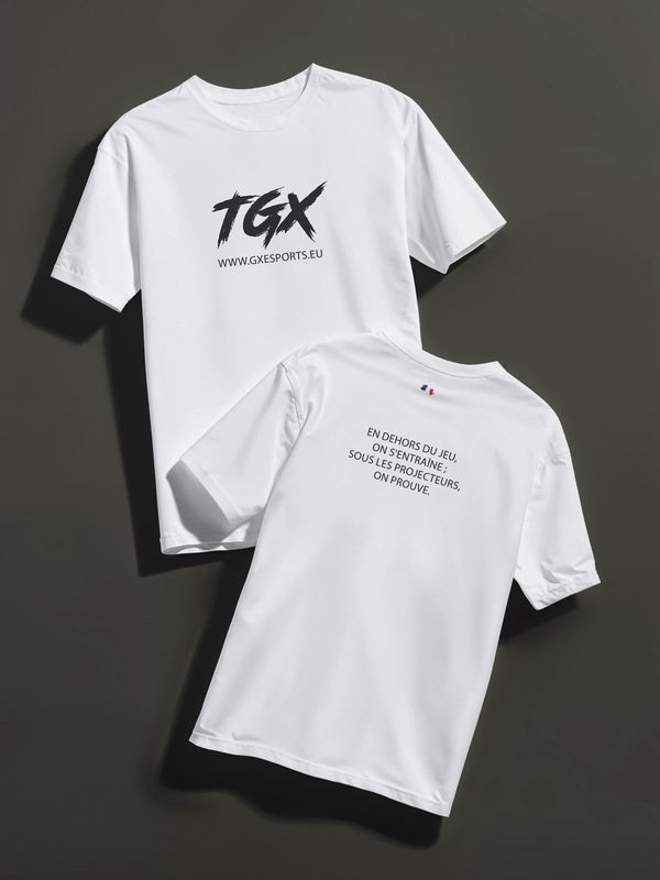 T-SHIRT « TGX » TEAM GX BLANC