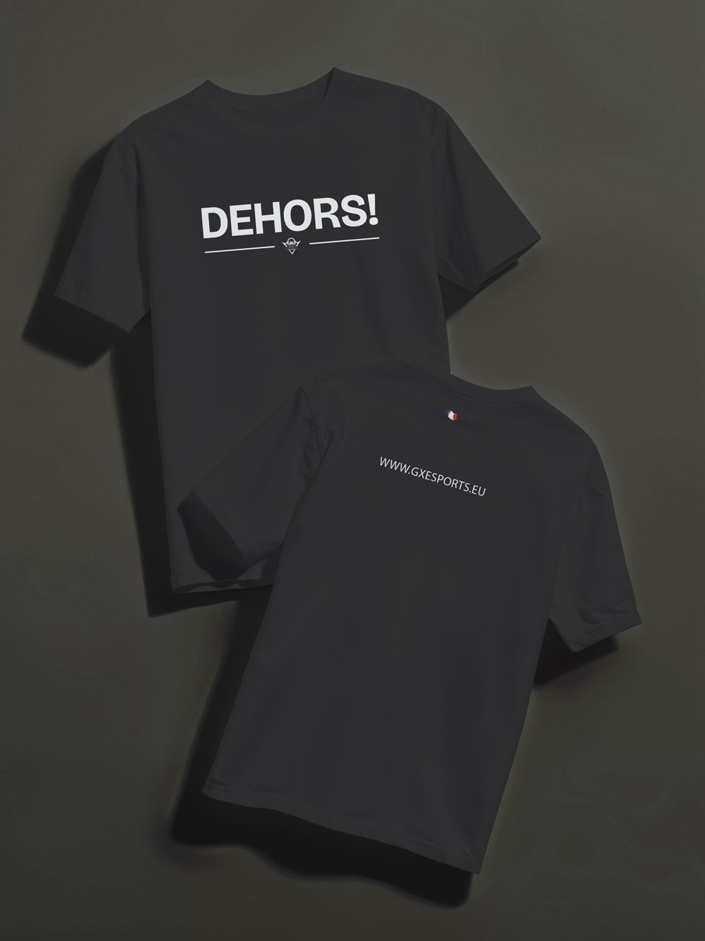 T-SHIRT « DEHORS! » TEAM GX NOIR T-SHIRT « DEHORS! » TEAM GX NOIR