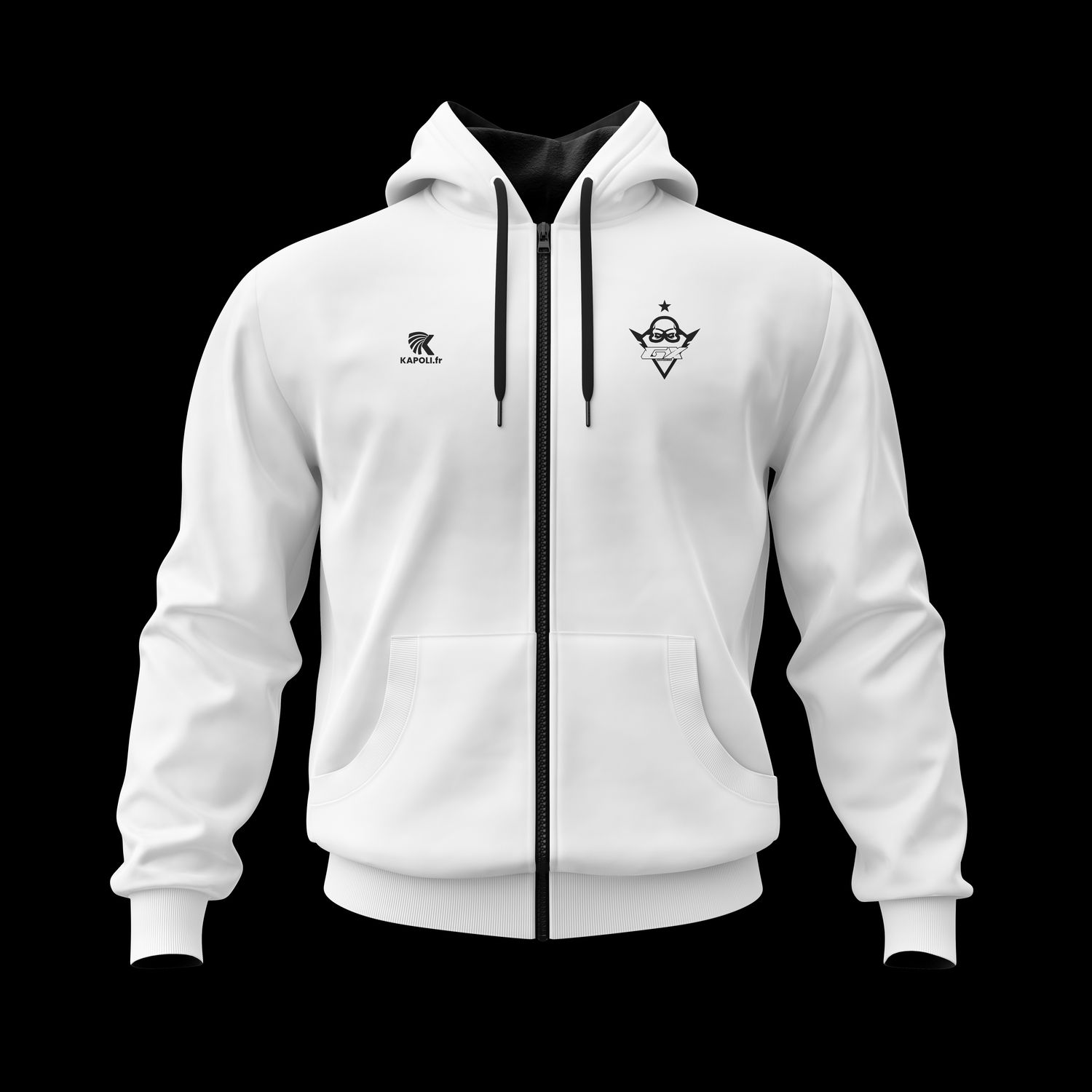Hoodie zippé « NEW BLANC » TEAM GX Hoodie zippé « NEW BLANC » TEAM GX