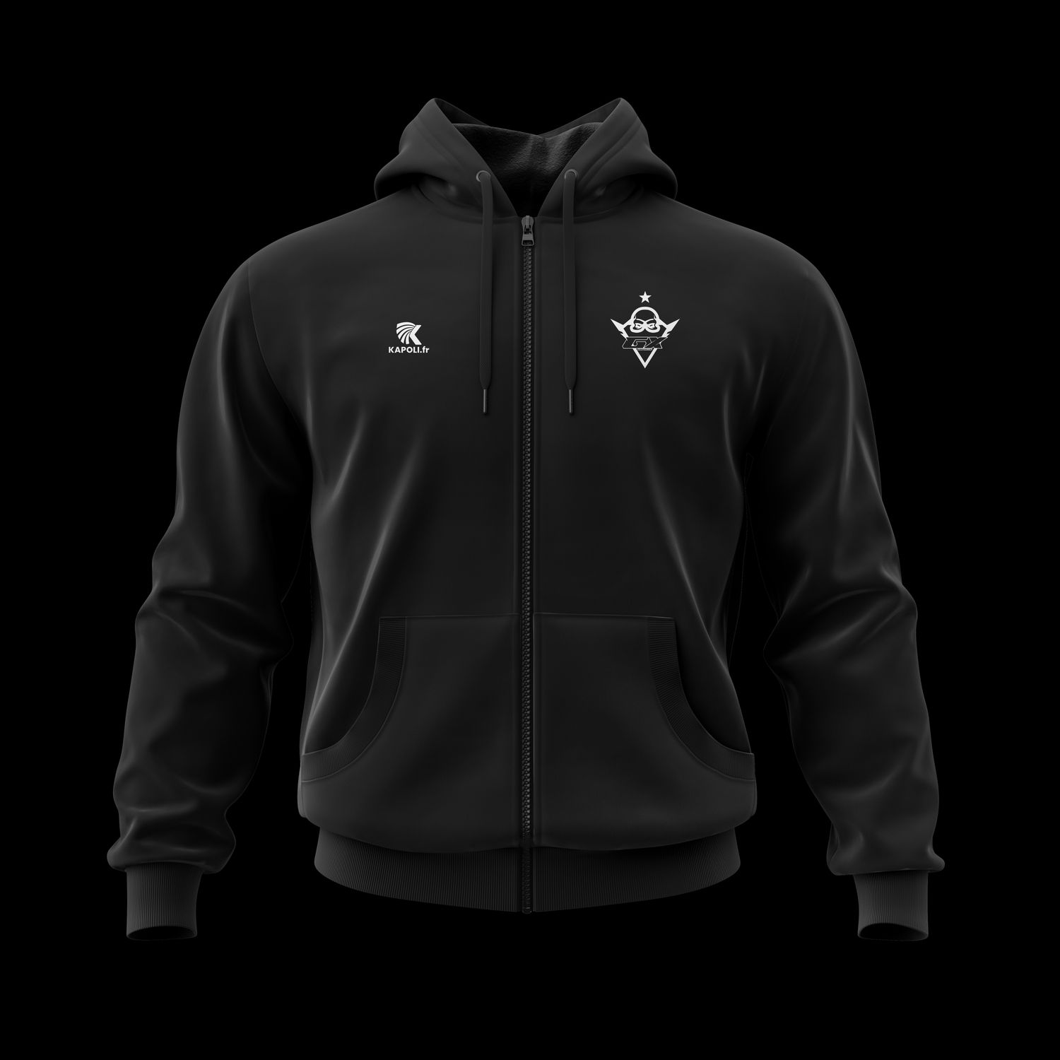 Hoodie zippé « NEW NOIR » TEAM GX Hoodie zippé « NEW NOIR » TEAM GX