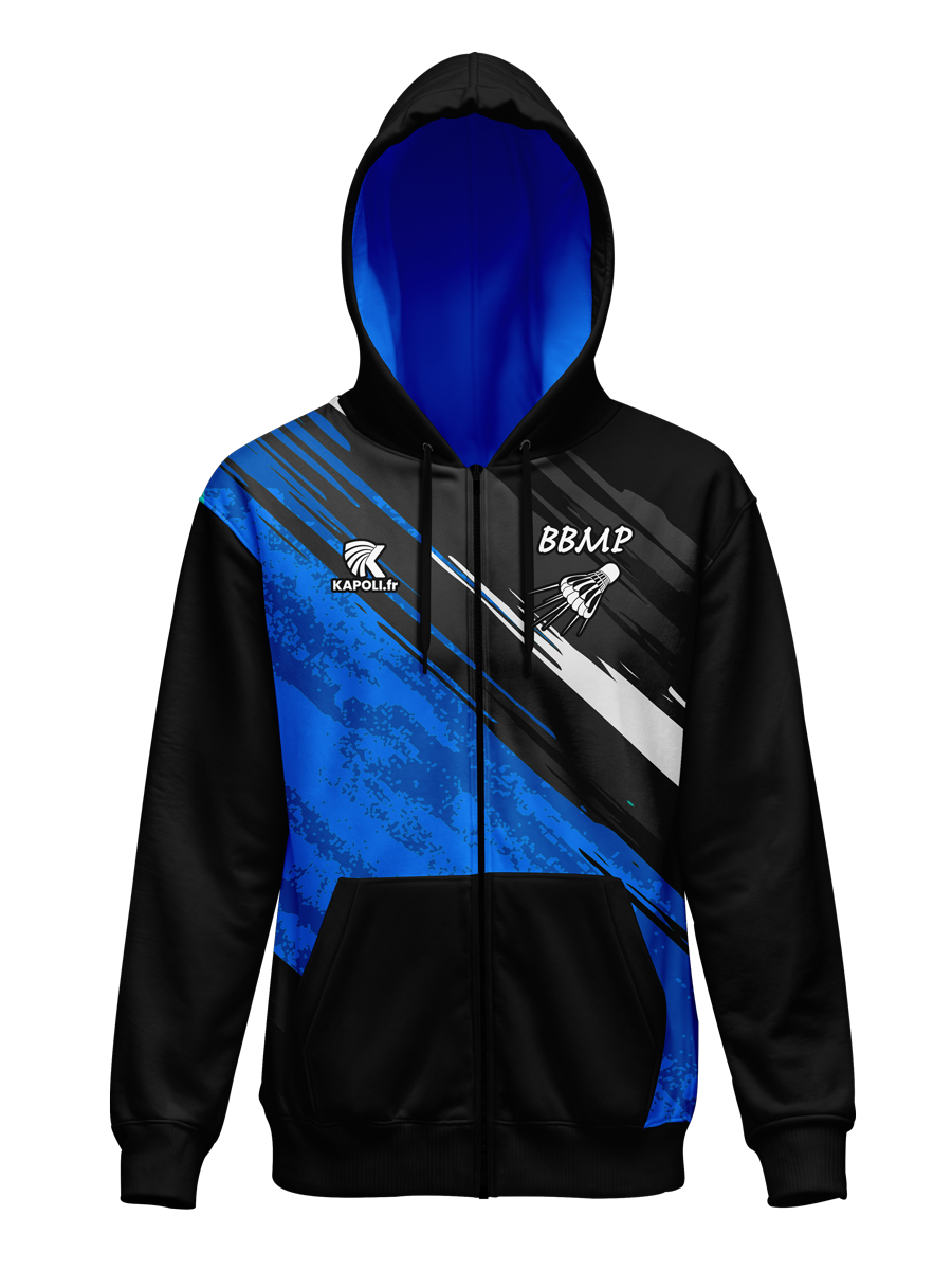 Sweat à capuche zippé sublimé BBMP Sweat à capuche zippé sublimé BBMP