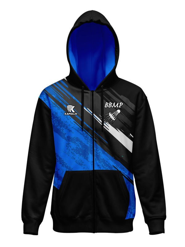 Sweat à capuche zippé sublimé BBMP