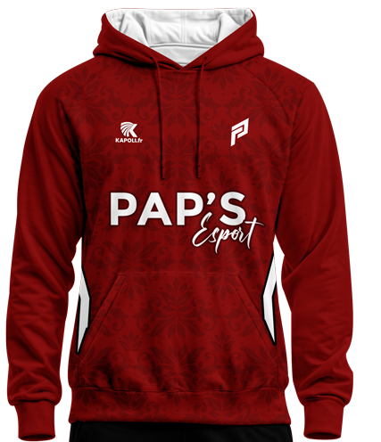 Sweat à capuche sublimé PAPS ESPORT