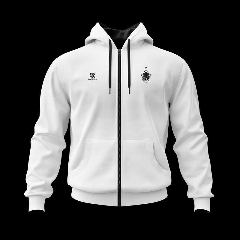 Hoodie zippé « NEW BLANC » TEAM GX