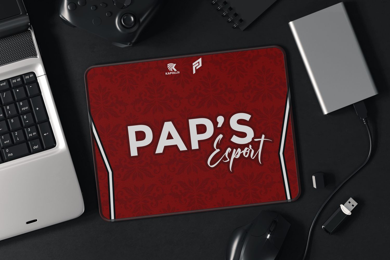 Tapis de souris 33,5 cm x 25 cm PAPS ESPORT