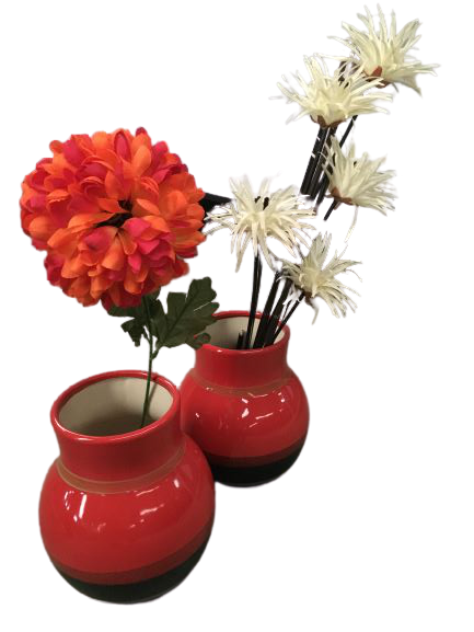 Red Flower Vase