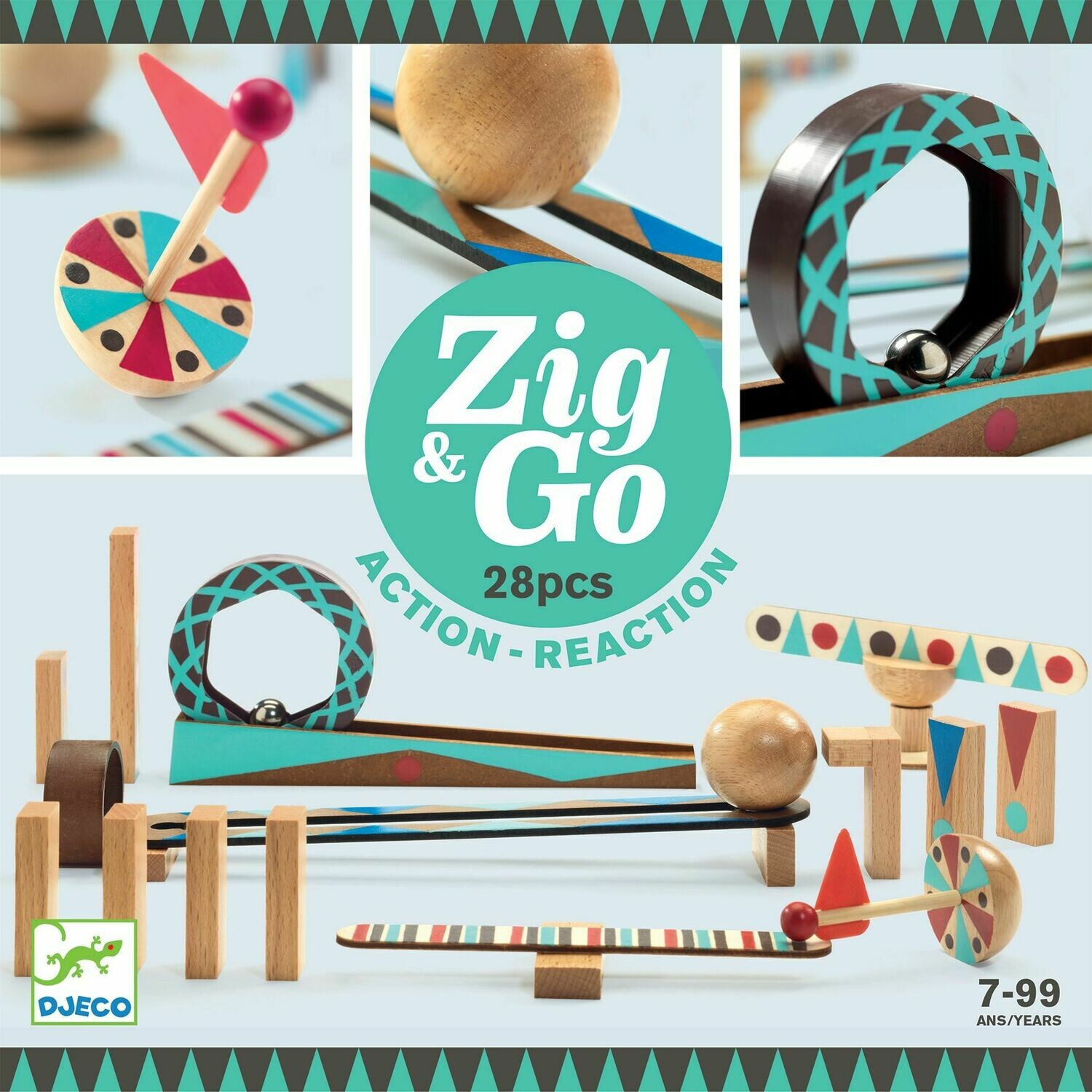 ZIG & GO ACTION REACTION - 28 PCS