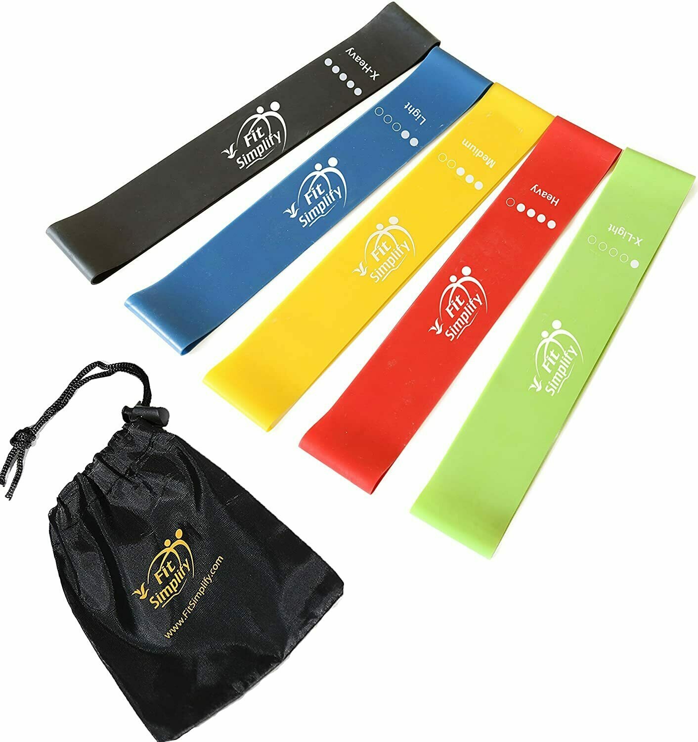 Fit Simplify Resistance Loop Exercise Bands for Home Fitness, Stretching, Strength Training
