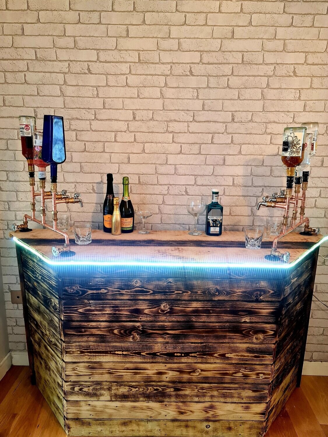 The Godfather (6 chrome copper tap home bar)