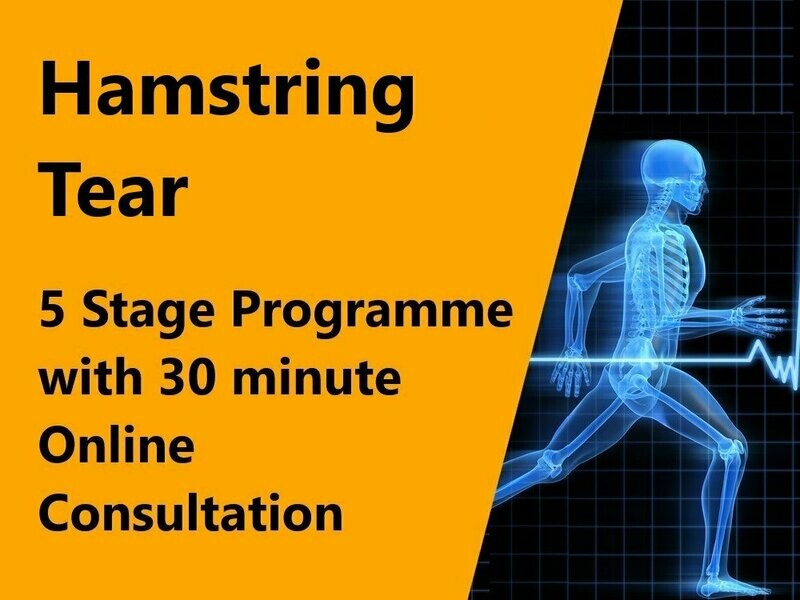 Hamstring Tear 5 Stage Programme with 30 minute online consultation