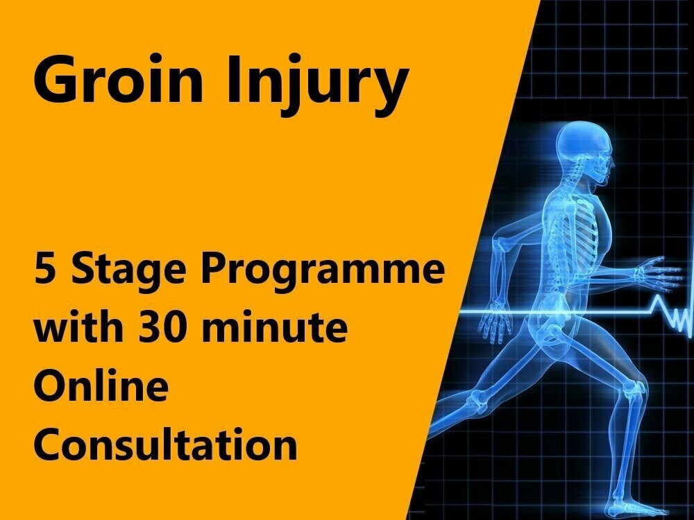 Groin Injury 5 Stage Programme with 30 minute online consultation
