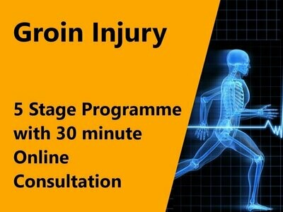 Groin Injury 5 Stage Programme with 30 minute online consultation