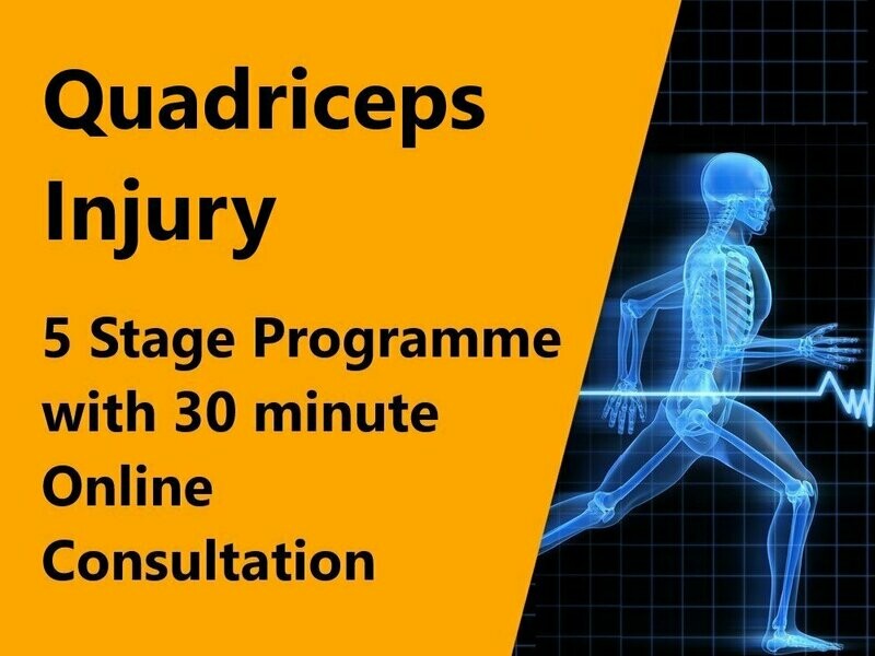 Quadriceps Tear 5 Stage Programme with 30 minute online consultation