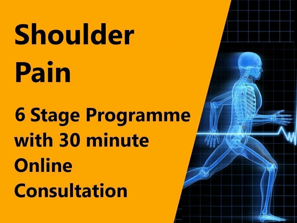 Shoulder Pain 6 Stage Programme with 30 minute online consultation