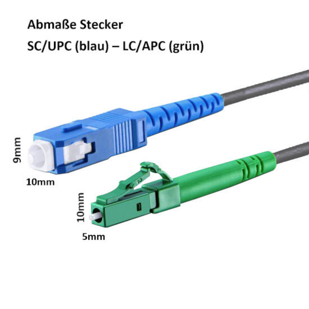 5m-50m LCA (8°) SCU gepanzert schwarz Simplex OS2 Glasfaser Kabel