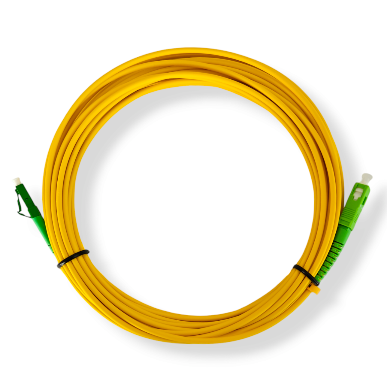 0,5m-75m LC/APC-SC/APC gelb Simplex OS2 Glasfaser Kabel