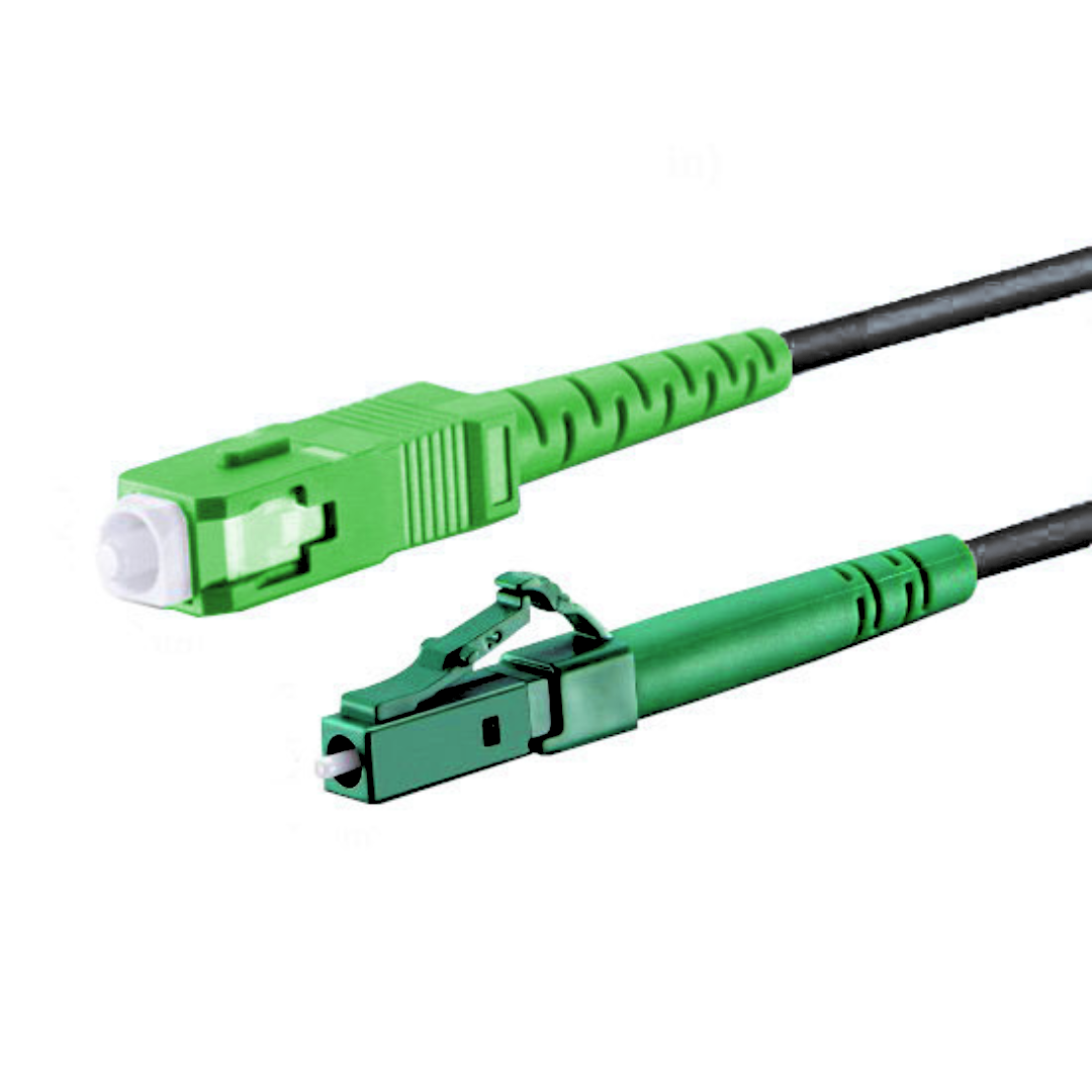 5m-75m LC/APC-SC/APC schwarz Simplex OS2 Glasfaser Kabel