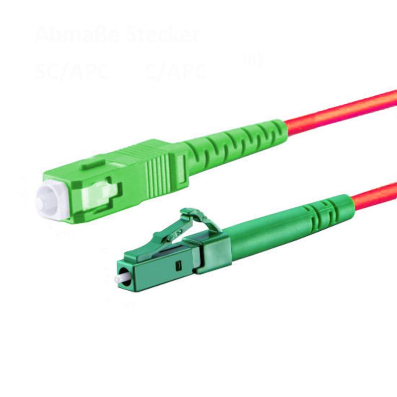 5m-30m LC/APC-SC/APC rot Simplex OS2 Glasfaser Kabel