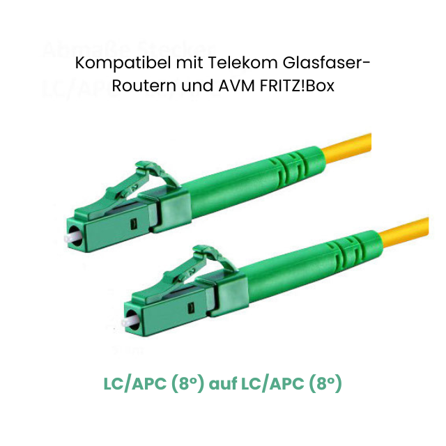 0,2m-75m LC/APC-LC/APC gelb Simplex OS2 Glasfaser Kabel