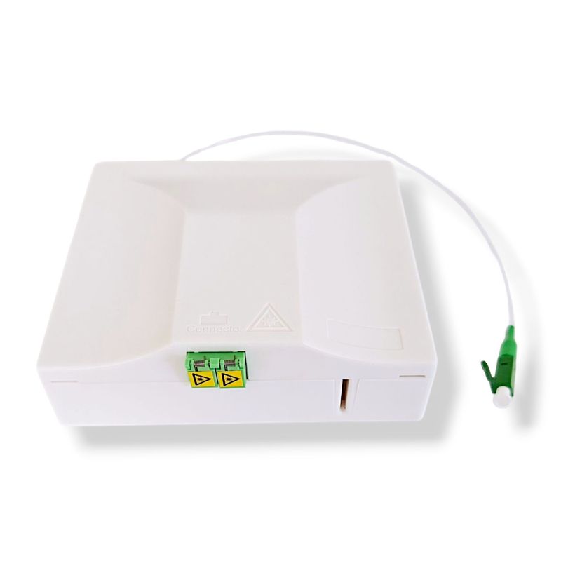 Bis 50m LCA (8°) Glasfaserkabel FTTH Ziehbox vorkonfektioniert mit Anschlussdose Bis 50m LCA (8°) Glasfaserkabel FTTH Ziehbox vorkonfektioniert mit Anschlussdose