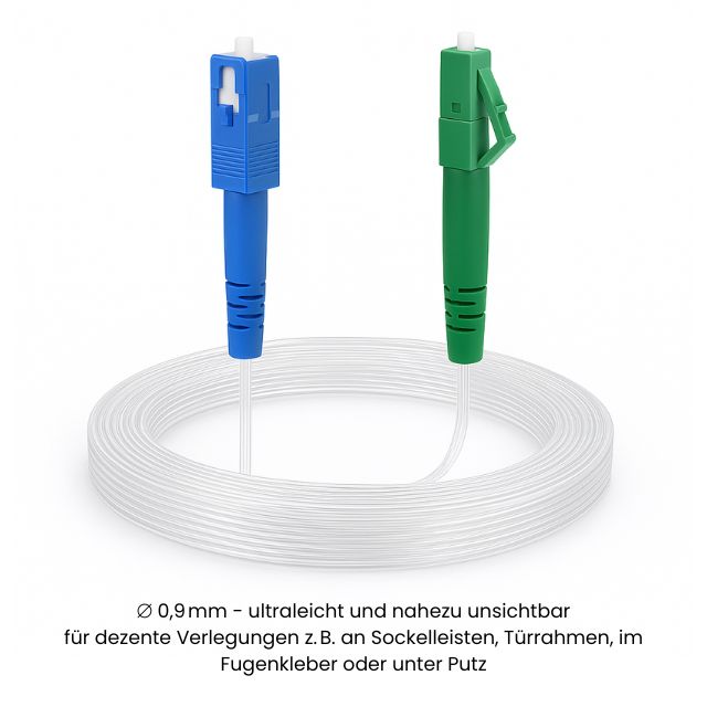 1m-30m LC/APC-SC/UPC transparent Simplex OS2 Glasfaser Kabel 1m-30m LC/APC-SC/UPC transparent Simplex OS2 Glasfaser Kabel