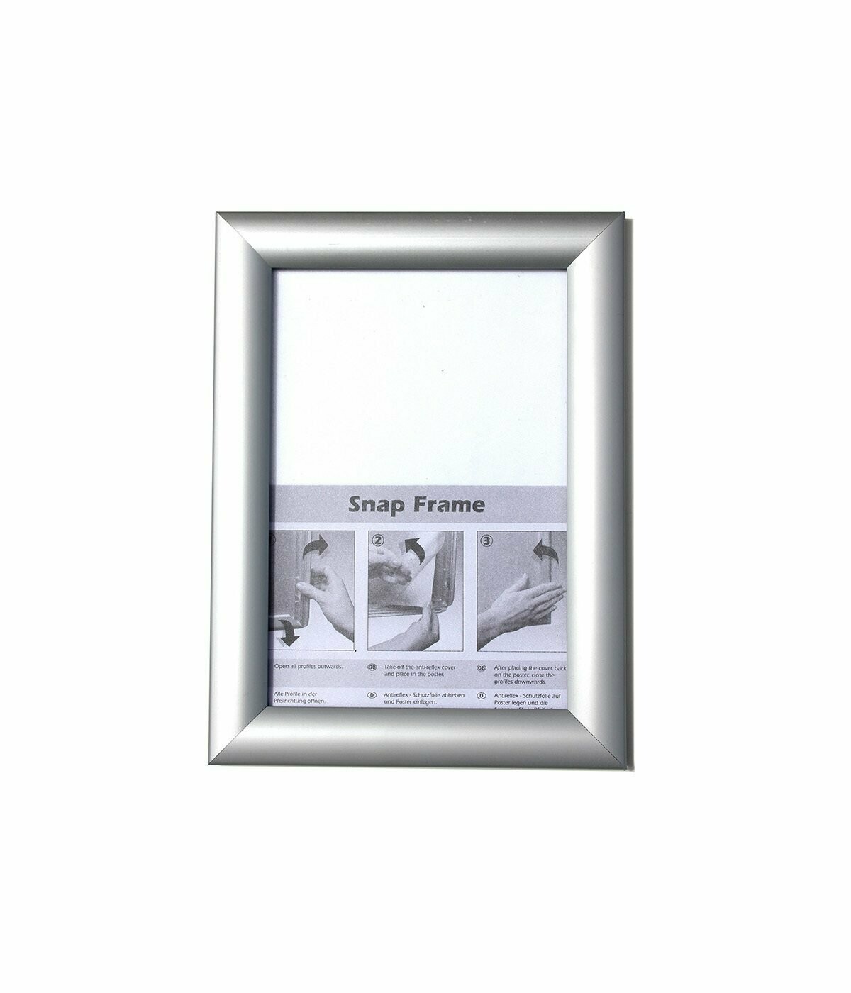 A5 Silver Snap Frame