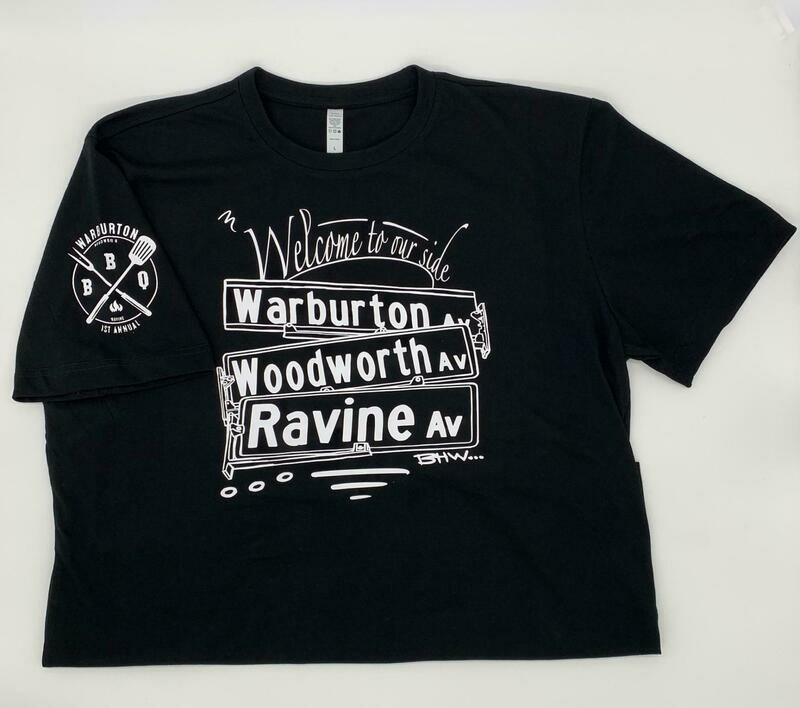 WWR Premium Quality T-shirt.  The design is on the  front and right sleeve. (3 color designs)