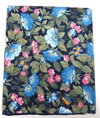 ​Fabric: (Blue/Pink Floral with Butterflies)