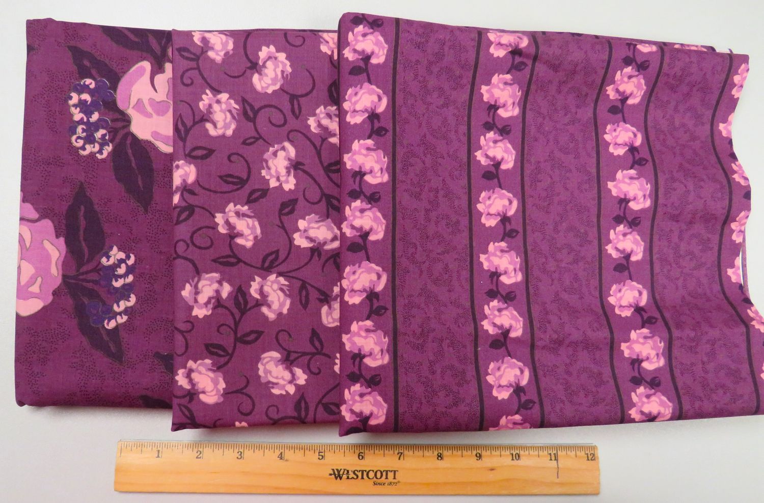 ​JUST REDUCED!!!  Fabric Bundle: (Purple and Pink Flowers) by St. Nicole and Benatrex, Inc