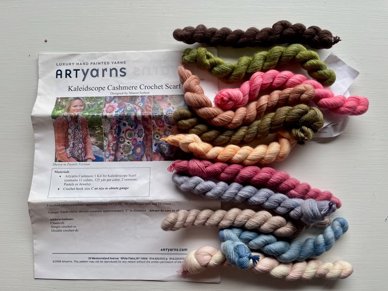 ArtYarns Kaleidscope Cashmere Crochet Scarf Kit