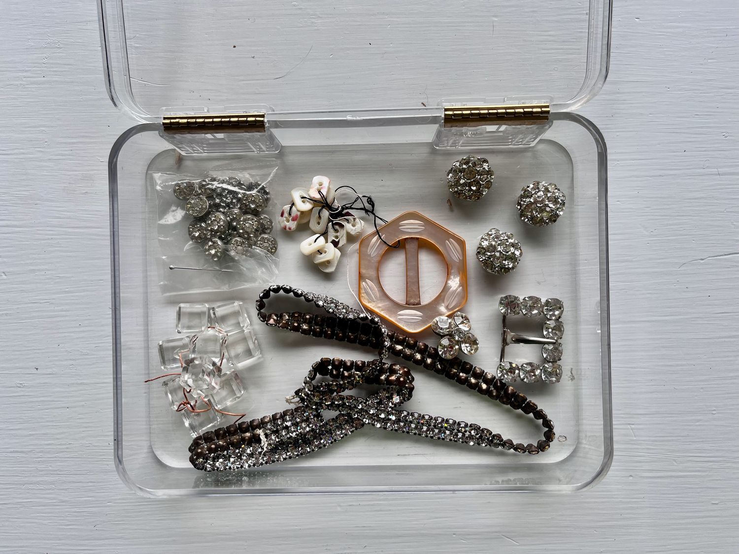 Vintage Box of Rhinestones
