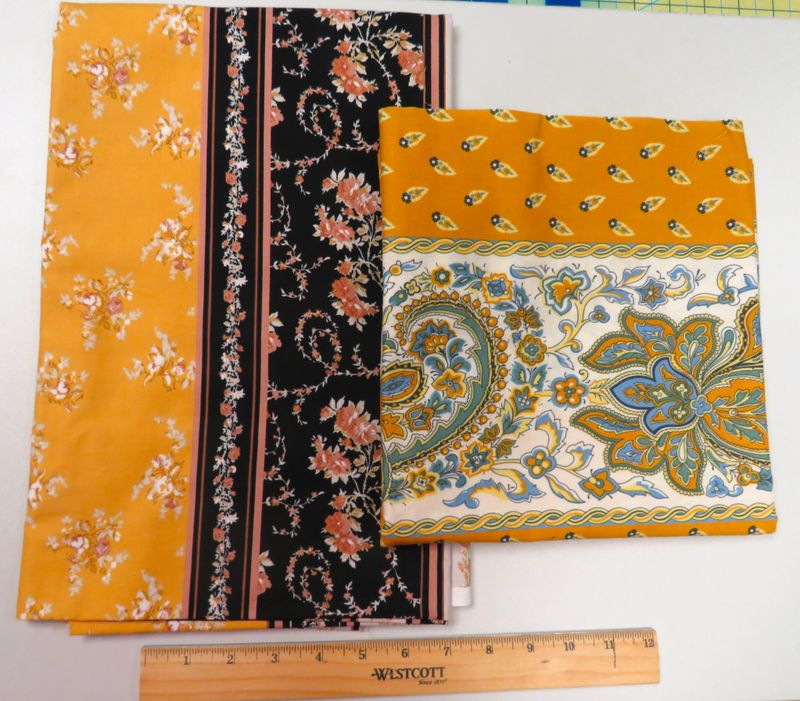​Fabric:  Yellow Floral and Paisley Bundle