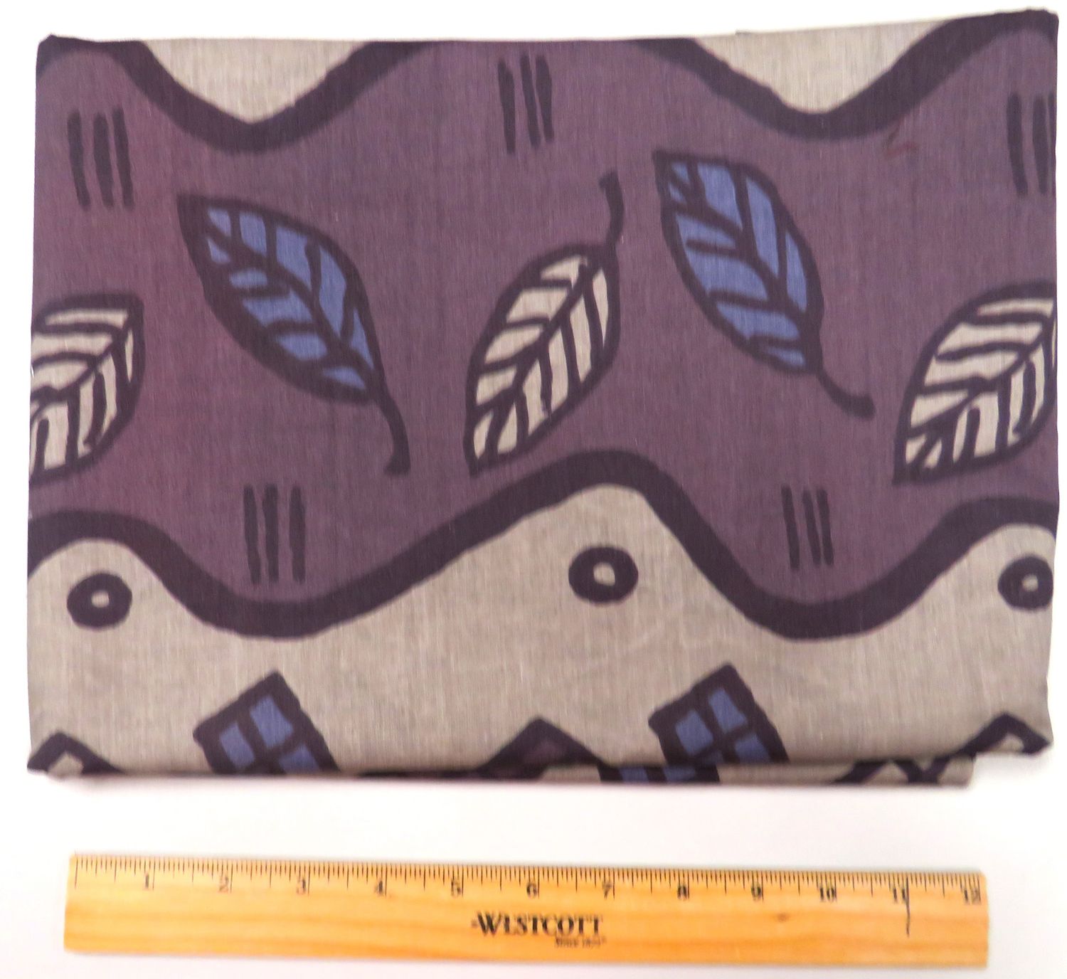 ​Fabric:  (Purple and Grey Leaves and Windows)