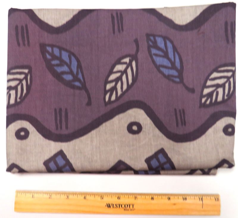 ​Fabric:  (Purple and Grey Leaves and Windows)