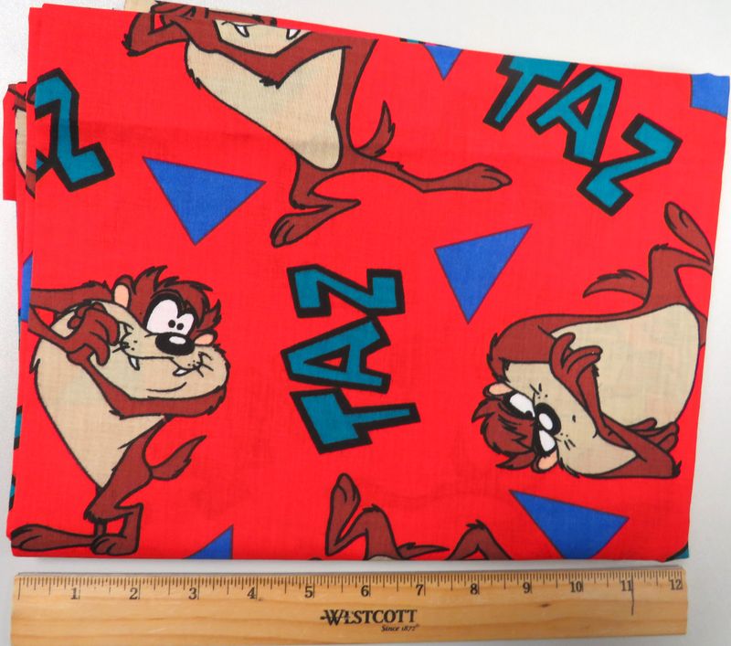​Fabric:  Warner Bros (Taz the Tasmanian Devil from Looney Tunes)